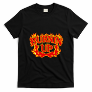 Burnin Up Flames Vintage Fire T-Shirt - Black