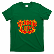 Burnin Up Flames Vintage Fire T-Shirt - Irish Green