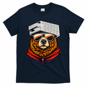 Bear With A Grater Hat T-Shirt - Navy Blue