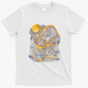 Blowing Wishes Funny Bigfoot Blowing Dandelion Gift T-Shirt - White