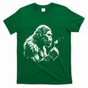 Blowing Wishes Funny Bigfoot Dandelion T-Shirt - Green