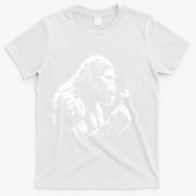 Blowing Wishes Funny Bigfoot Dandelion T-Shirt - White