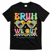 Bruh We Out Teachers Happy Last Day Graduation Sunglasses T-Shirt - Black