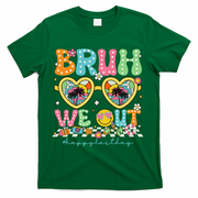 Bruh We Out Teachers Happy Last Day Graduation Sunglasses T-Shirt - Green