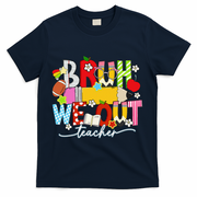 Bruh We Out Teacher Summer Last Dat Of School T-Shirt - Navy