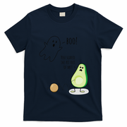 Boo You Scared The Pit Out Of Me Funny Ghost Avocado Gift T-Shirt - Navy Blue