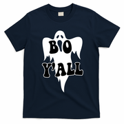 Boo Yall Spooky Ghost Halloween T-Shirt - Navy Blue
