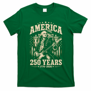 Celebrate 250 Years Of America George Washington Rocking Out T-Shirt - Irish Green