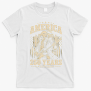 Celebrate 250 Years Of America George Washington Rocking Out T-Shirt - White