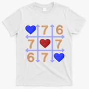 Crochet 6-7 Valentines Day 67 Meme Tik Tak Toe T-Shirt - White