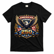Celebrate America 250th Birthday American Strong 250 Eagle Emblem T-Shirt - Black