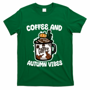 Coffee And Autumn Vibes Halloween T-Shirt - Green