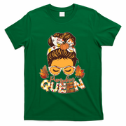Cute Autumn Fall Pumpkin Queen T-Shirt - Green