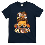 Cute Autumn Fall Pumpkin Queen T-Shirt - Navy