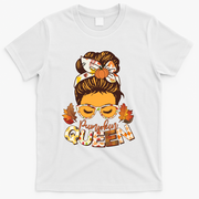 Cute Autumn Fall Pumpkin Queen T-Shirt - White