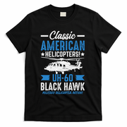 Classic American UH-60 Black Hawk Helicopter T-Shirt - Black