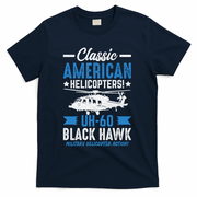 Classic American UH-60 Black Hawk Helicopter T-Shirt - Navy