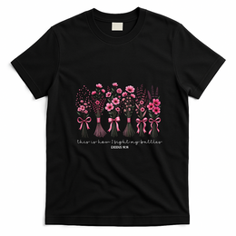 Christian Breast Cancer Awareness Quote T-Shirt - Black