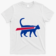 Cat Bills Funny Football Fan T-Shirt - White