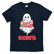 Coffee Boorista Ghost Halloween Barista T-Shirt - Navy Blue