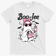 Cute Boo Jee Ghost Halloween Bandana Ghost Coffee T-Shirt - White