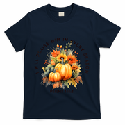 Christian Bible Verse I Praise Him In Every Fall Season T-Shirt - Navy