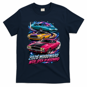 Cosmic Cars 2026 Wide Open On Woodward T-Shirt - Navy Blue