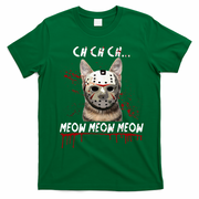Ch Ch Ch Meow Meow Scary Friday Costume Halloween Cat T-Shirt - Irish Green