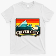 Culver City California Wave Retro T-Shirt - White