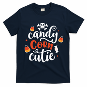 Candy Corn Cutie Halloween T-Shirt - Navy Blue