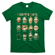 Coffee Cats Cute Cat Inspired Funny T-Shirt - Irish Green
