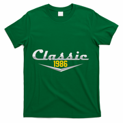 Classic Car Emblem 1986 40th Birthday T-Shirt - Green