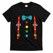Clown Costume Halloween Funny Circus Clown DIY Costume T-Shirt - Black