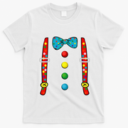 Clown Costume Halloween Funny Circus Clown DIY Costume T-Shirt - White