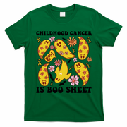 Childhood Cancer Is Boo Sheet Cancer Awareness Month Halloween T-Shirt - Irish Green