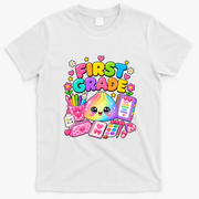 Cute Dumpling 1st First Grade Back To School T-Shirt - White