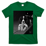 Cool Dog with Sunglasses and Iced Coffee Vibes T-Shirt - Irish Green