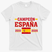 Campeón España 2010-2026 Vintage Soccer T-Shirt - White