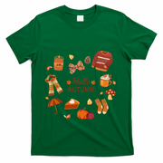 Cute Fall Autumn Little Things Retro Fall Hello Autumn T-Shirt - Green