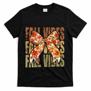 Coquette Floral Fall Vibes Autumn T-Shirt - Black