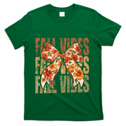 Coquette Floral Fall Vibes Autumn T-Shirt - Green