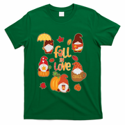 Cute Fall In Love Autumn Gnomes T-Shirt - Green