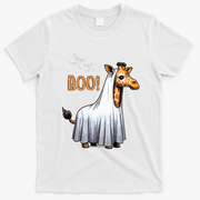 Cute Giraffe Boo Halloween Costume Zoo Lover T-Shirt - White
