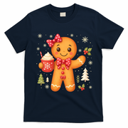 Cute Gingerbread Christmas Snow Cute Gifts T-Shirt - Navy Blue