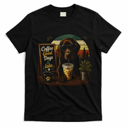 Coffee Good Days And Labs Dog Lover Cute Funny T-Shirt - Black