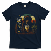 Coffee Good Days And Labs Dog Lover Cute Funny T-Shirt - Navy Blue