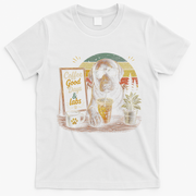 Coffee Good Days And Labs Dog Lover Cute Funny T-Shirt - White