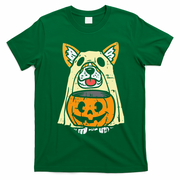 Corgi Ghost Halloween Costume for Dog Lovers T-Shirt - Irish Green