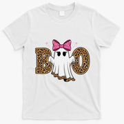 Cute Halloween Boo Ghost Vibes Spooky Season T-Shirt - White