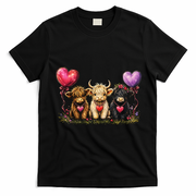 Cute Highland Cows T-Shirt - Black